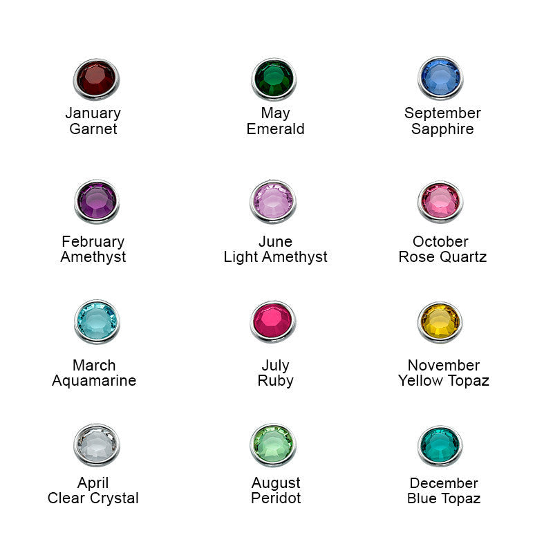 Personalised Birthstone Pendants