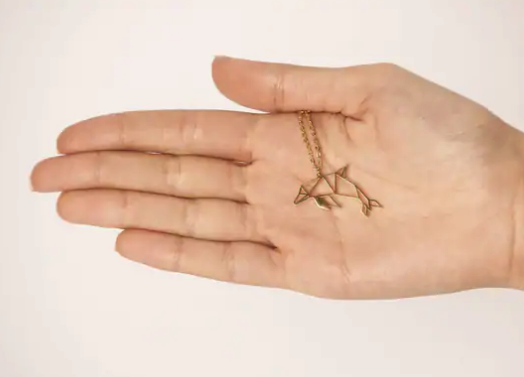 Origami Dolphin Necklace