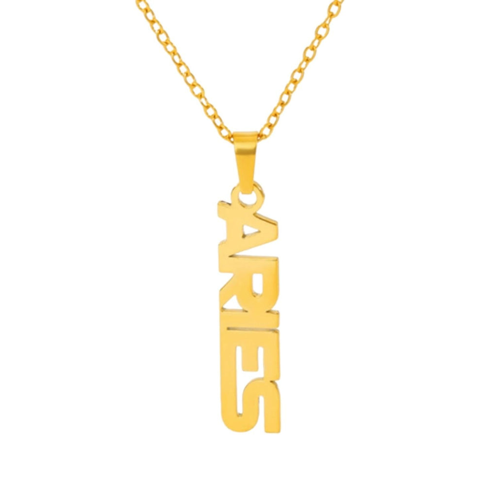 Zodiac Name Necklace - Aries