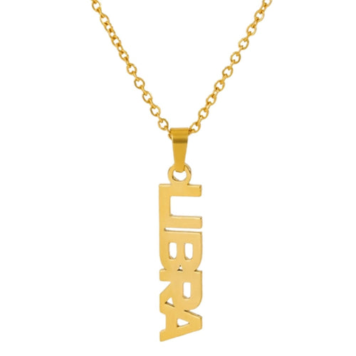 Zodiac Name Necklace - Libra