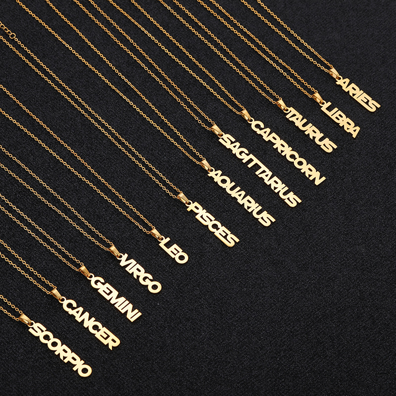 Zodiac Name Necklace
